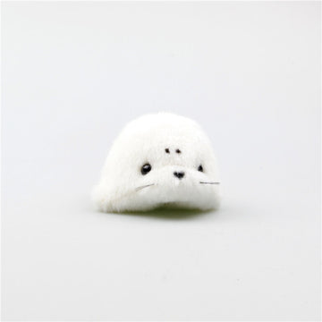 Baby Harp Seal Plush Bag Charm Stuffed Keychain
